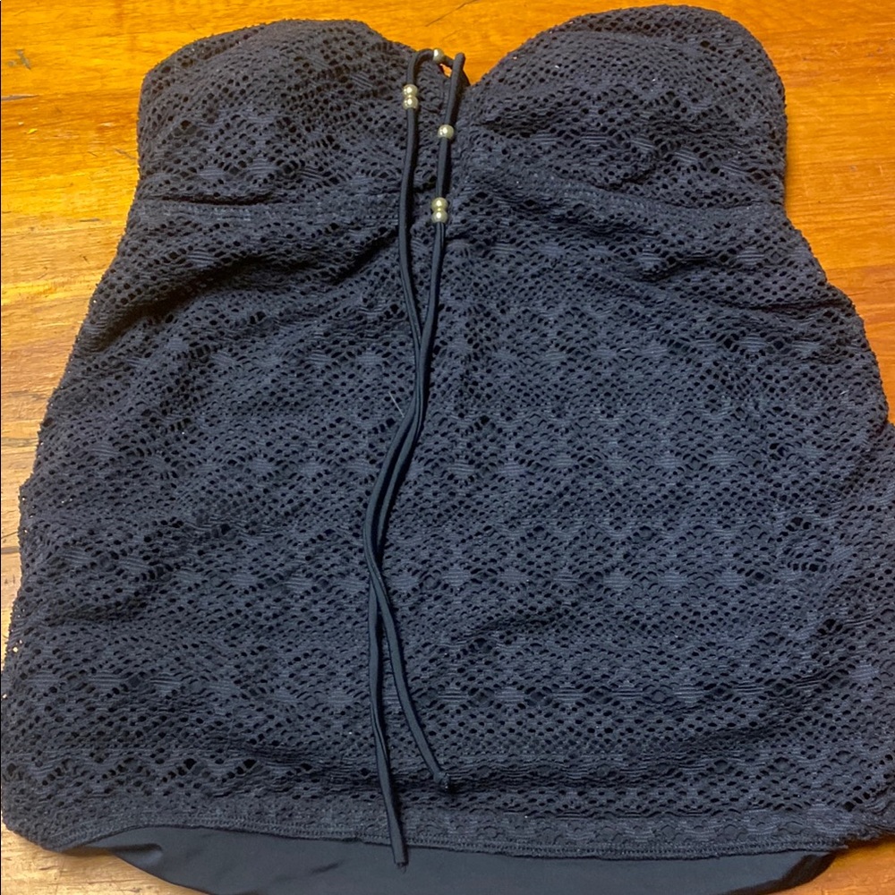 Motherhood Maternity Black Lace Swim Top